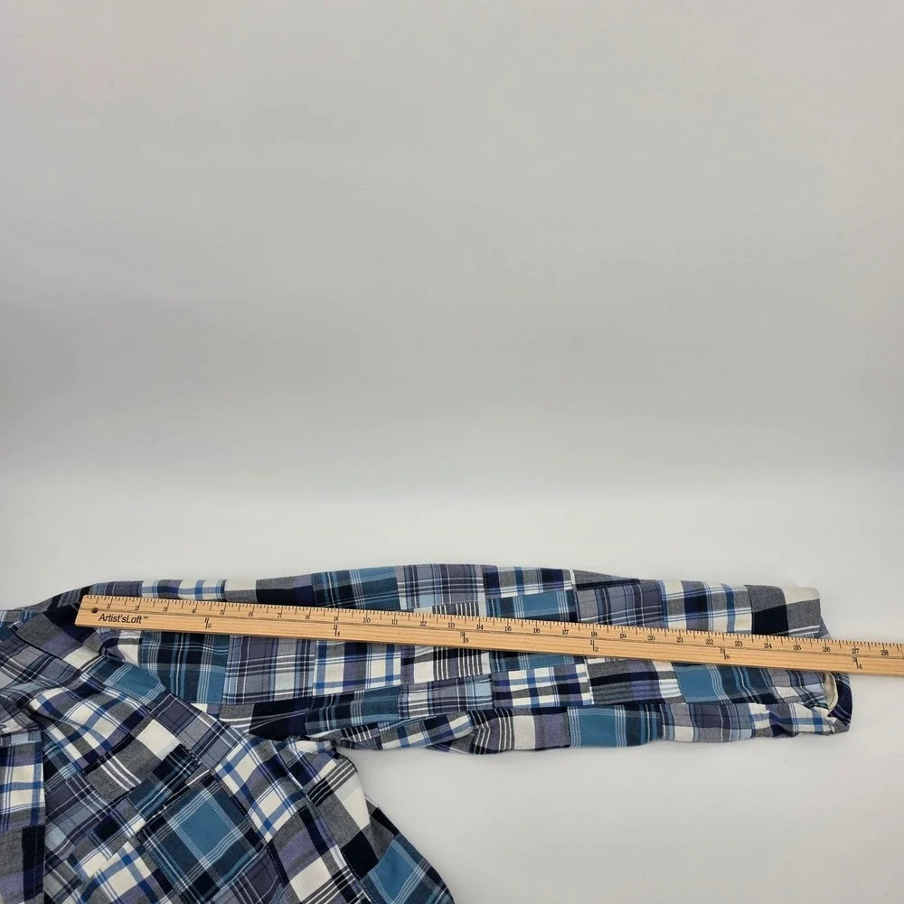 Polo Ralph Lauren Mens Blue Patchwork Madras Plaid Blazer Sport Coat Large NWT